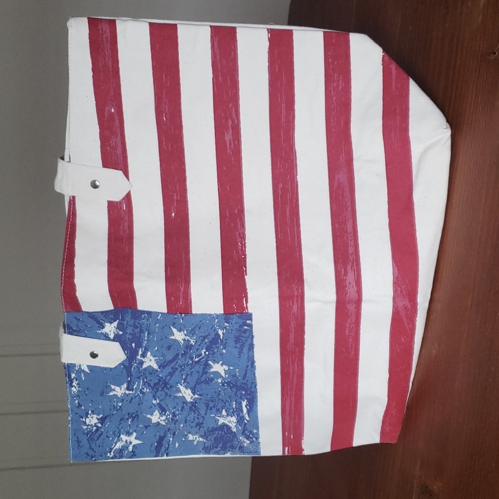 The Body Shop American Flag Cotton Tote 🇺🇸 New!